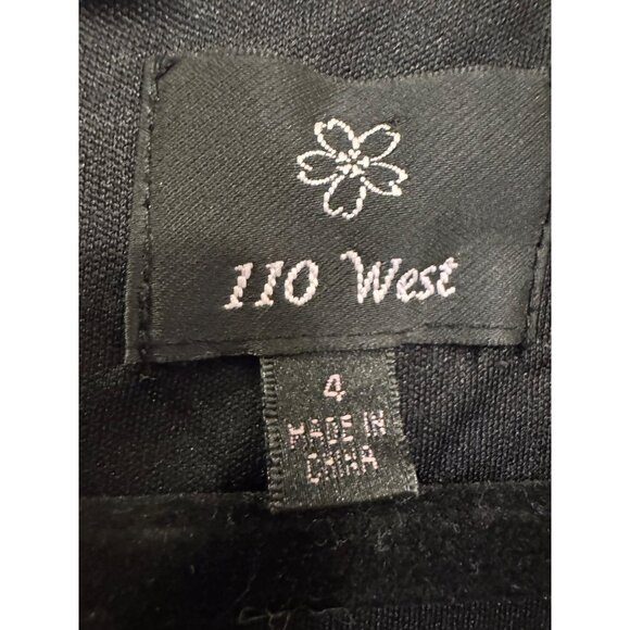 110 West Womens Size 4 Black Sleeveless Embellished Midi Dress - Picture 5 of 6